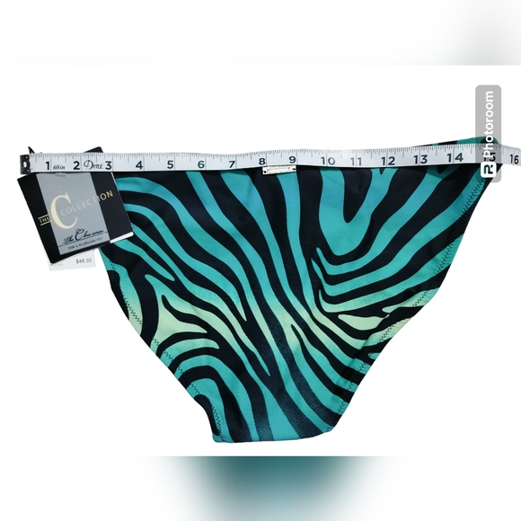 The collection animal print green black swimsuit bikini bottom size L - Picture 8 of 11